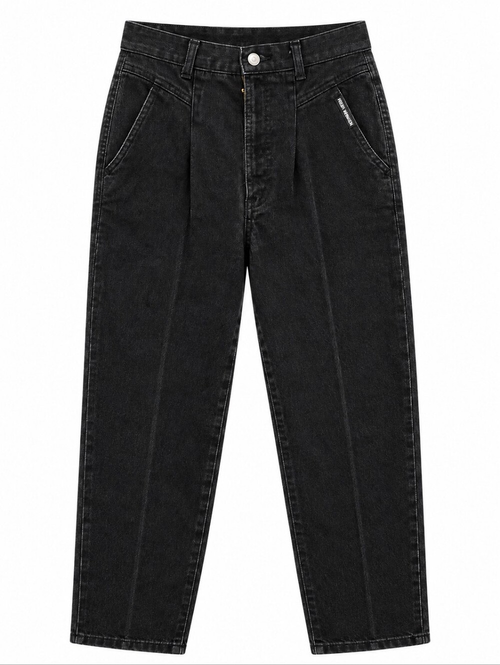 Rocky Mountain Clothing Co. Women's Black High Rise Mom Jeans 7/8 Vintage Denim